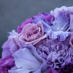 bukiet ślubny fioletowe kwiaty