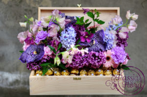 ecobox fioletowe kwiaty