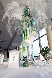 zimowa dekoracja sali weselnej
